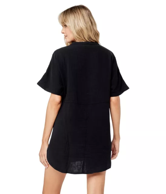 Women L*Space Bayside Tunic Color Black Size MD (36B-C) 2