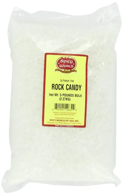 Rock Candy White Sugar Crystals Bulk, 5-Pounds