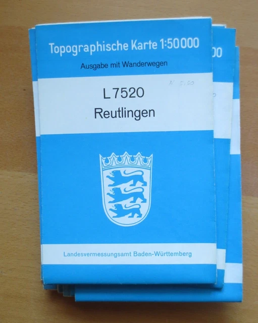 r1-1) Topographische Karte 1 : 50000   Reutlingen   L 7520