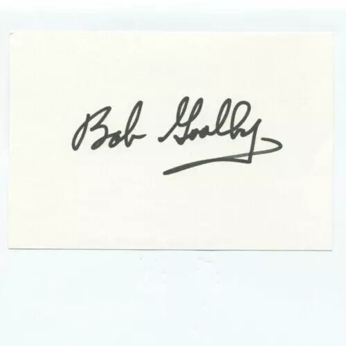 BOB GOALBY Signed 4x6 Index Card Autographed Golf 1968 Masters Champion