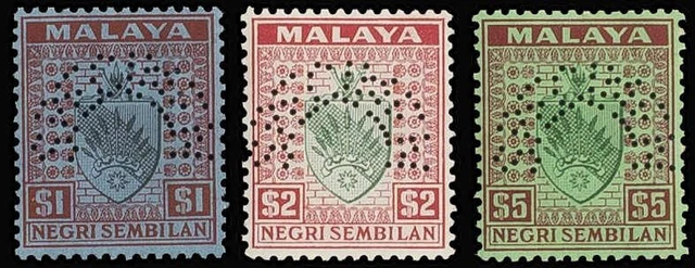 Malaiische Staaten Negri Sembilan, 1935, 20-38 Spec., ungebraucht