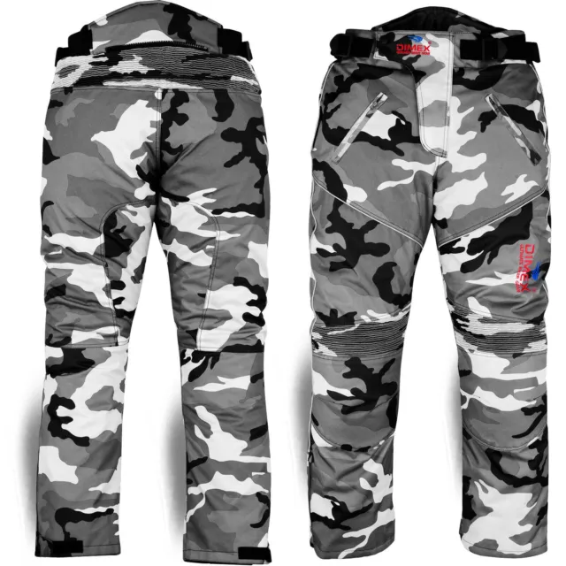 Motorbike Motorcycle Waterproof Cordura Textile Trousers Pants Armours CAMO