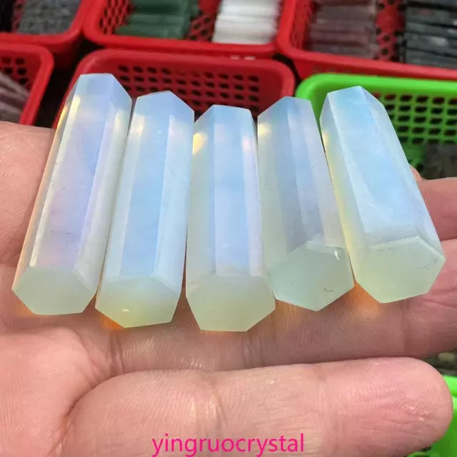 10pcs Quartz opal obelisk Quartz Crystal Reiki healing 2in