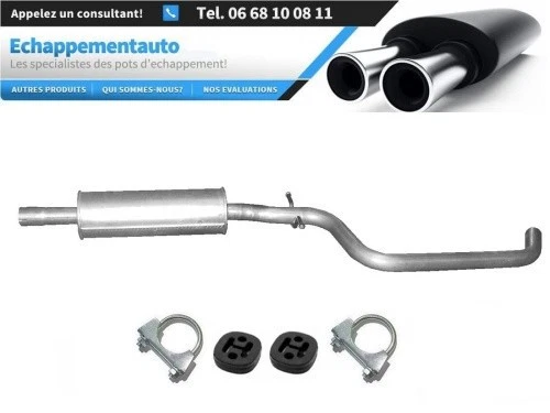 Ligne D'échappement Complète Pour Audi A3 Sportback 2.0 TDI (05-08) Avec FAP - Silencieux Arrière, Kit De Montage