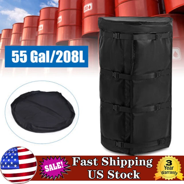 55 Gal Drum Heating Blanket Barrel Heater Power Blanket Pail Adjustment 49°C New