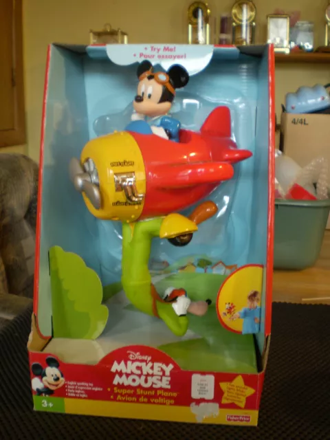 Disney Mickey Mouse Super Stunt Plane New In Box