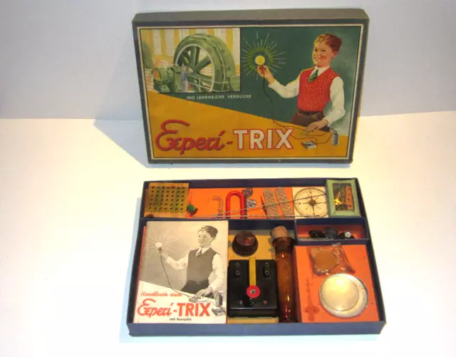 Trix Anfoe Lernbaukasten, Experi-Trix mit 100 Versuchen, Anleitungsbuch, um 1935