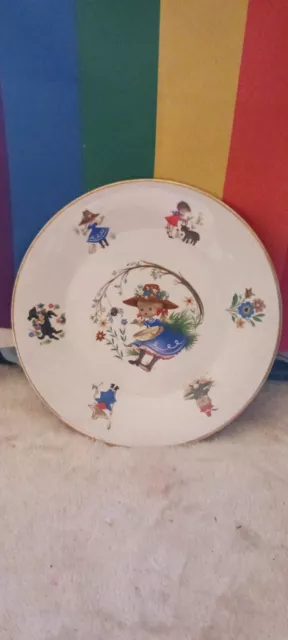 little miss muffet nursery rhyme plate