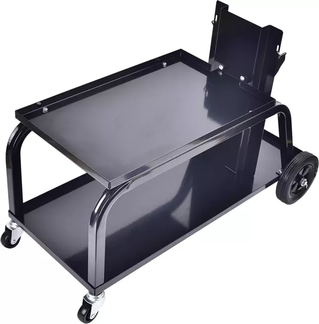 Universal MIG Welding Cart, Rolling Welding Cart with Wheels for TIG MIG Welder,