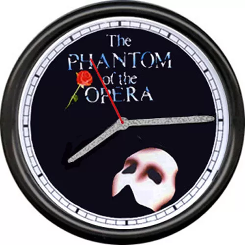 Phantom Of The Opera Broadway Theater Show Poster Art Sign Actor Wall Clock