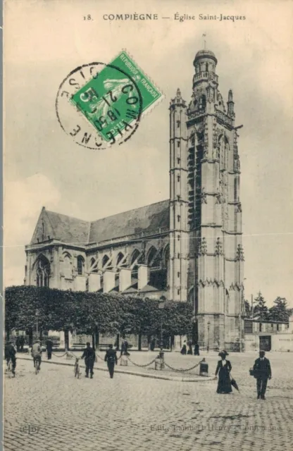 Cpa/Dep 60/Compiègne  Eglise