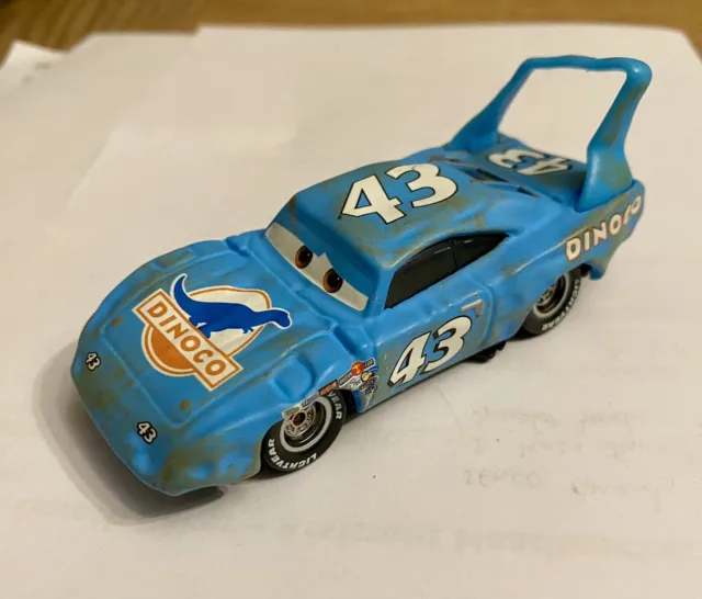Disney Pixar Cars ‘Race Damaged: The King’ No. 43 Dinoco Car Diecast 1:55 RARE
