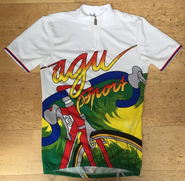 Retro Agu Sport Vintage Fahrradtrikot Herren Grösse 5 L Gross - L'eroica Campagnolo