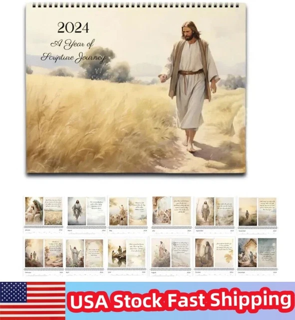 2024 JESUS CALENDAR New Jesus Sermon Calendar Monthly Wall Mounted