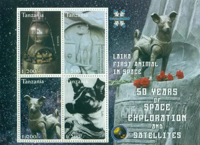 50 Years of Space Exploration & Satellites - Sheetlet (dog Laika)