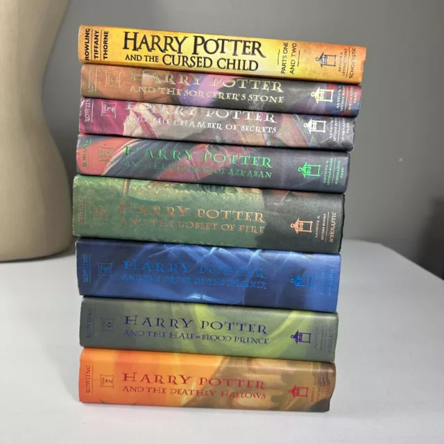 Harry Potter Series Set Books 1-7 & Cursed Child VG+ Complete Lot of Hardcovers