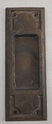 Antique Brass Pocket Door Cover Finger Plate Backplate No 3