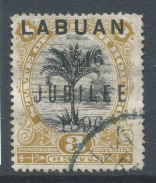 NORTH BORNEO overprinted LABUAN 1896 SG85 3c overprinted Jubilee fine used cv£23