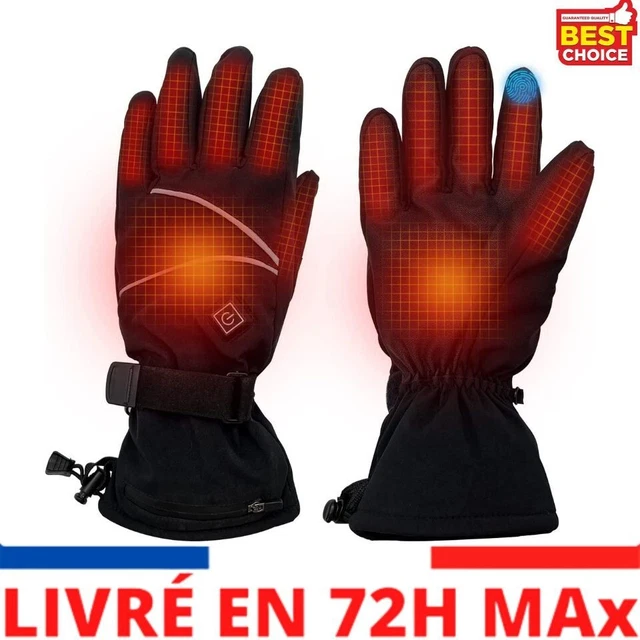DAGOOD Gants Chauffants Rechargeables 4000MAH , pour Hommes et Femmes Ski Moto F