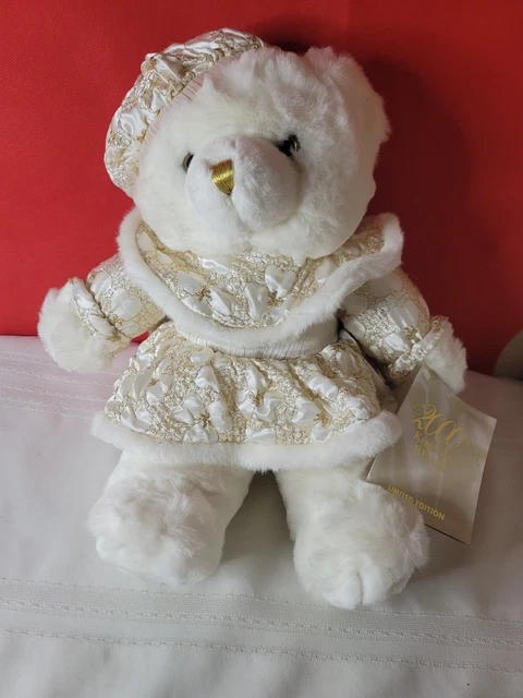  Teddy Bear 2001 コレクション VINTAGE 2001 KEEPSAKE White Gold Teddy Bear Plush 14