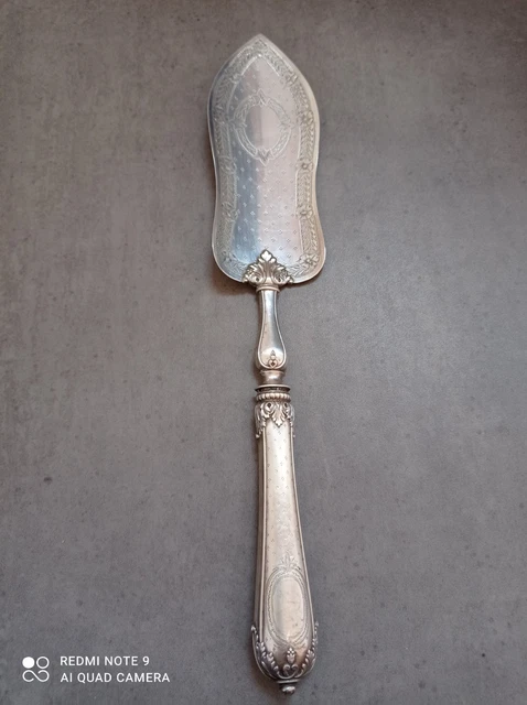Ancien Couteau à Poisson En Argent – Art Nouveau – France – Motif Fleurs