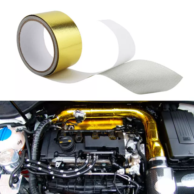 5M x 5CM Heat Shield Wrap Tape Car Intake Intercooler Pipe Reflective Insulation