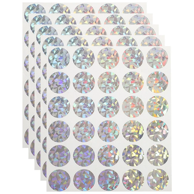 Pegatinas de papel para tarjetas de rascar haz tu propia herramienta de boletos de rascador redonda