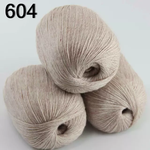 Sale New 3 Balls Mongolian Pure Cashmere Rug Shawls Hand Knitting Wool Yarn 04