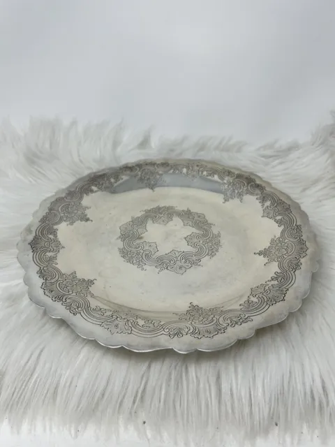 Antique Herbst & Wassal By WM Wise & Sons Sterling Silver Detailed Edges Plate