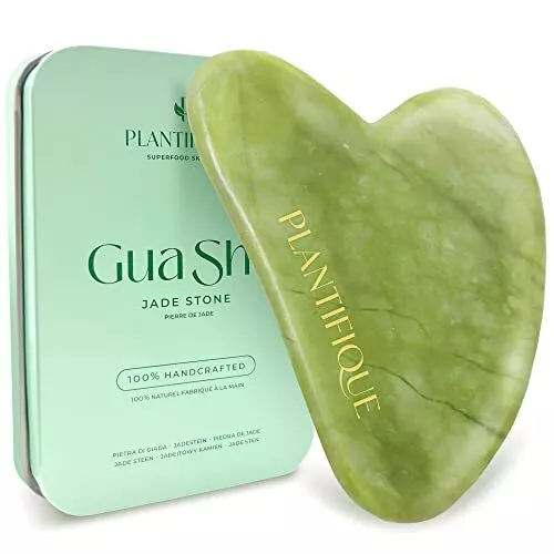 Plantifique Gua Sha - Gua Sha Visage Corps - Gua Sha de Jade - Outil de Massage