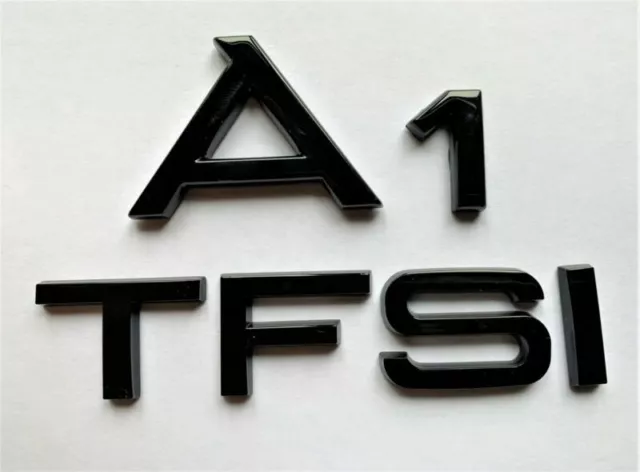 Noir Brillant A1 TFSI Badge Arrière Coffre pour De Voiture Audi Modèles Neuf