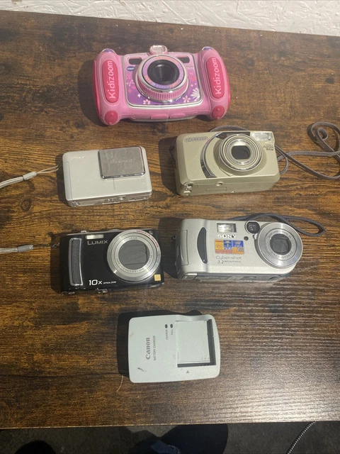 Lote de trabajo de cámaras Sony Nikon Lumix vtech