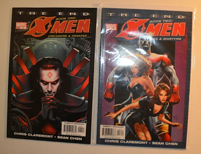 X-Men End Book Lot 2#Dreamers & Demons 4,Heroes & Martyrs 3 Marvel 2004 Comics