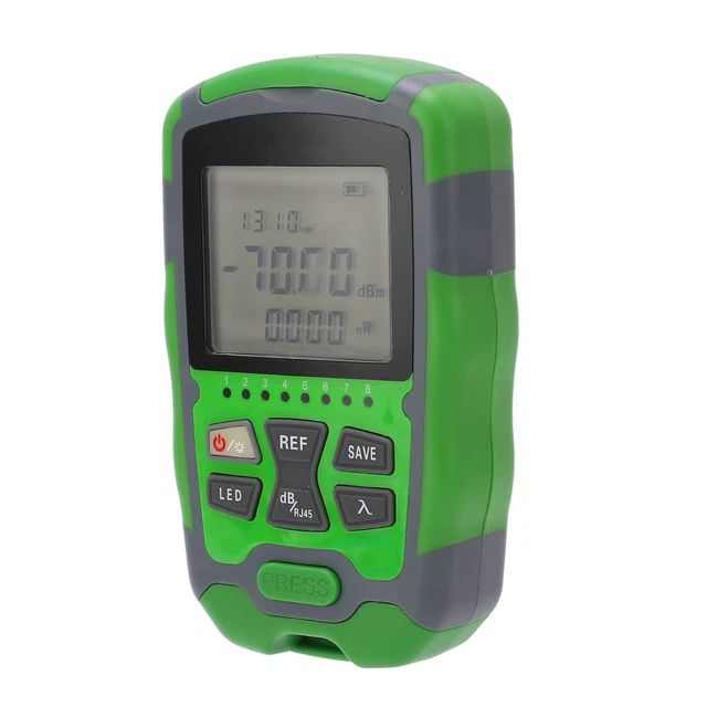 Optical Fiber Power Meter ‑70~+10dbm Digital Display Optic Cable Tester Tool♡