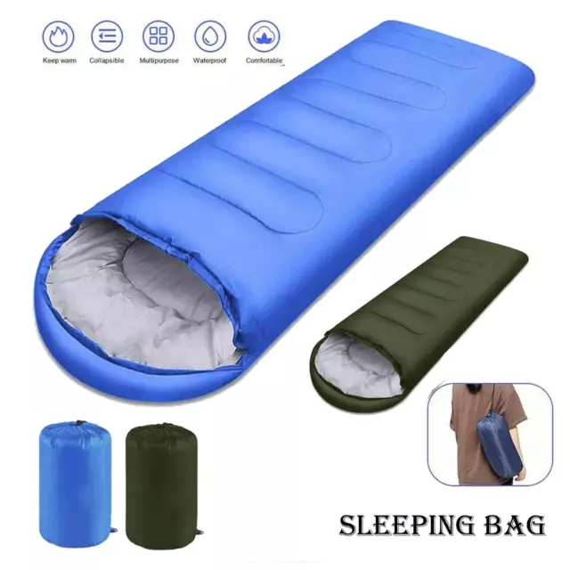 4 Season Sleeping Bag Waterproof Outdoor Camping Hiking Envelope Single Zip Bag