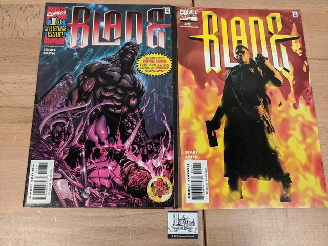Blade The Vampire Hunter #1 & #2 1st Ancient Vampires 1999 Marvel Direct Edition