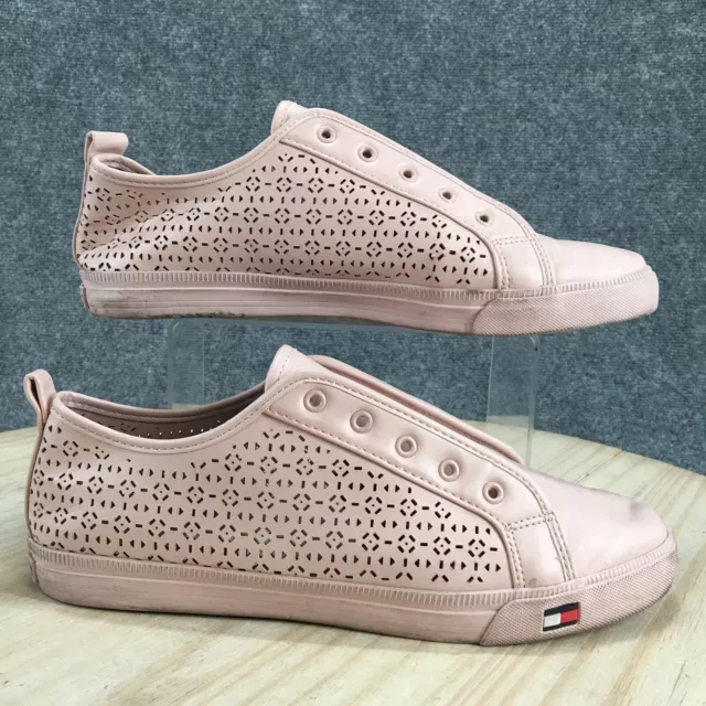 Tommy Hilfiger Shoes Womens 11M Lanibel Perf Casual Sneakers Pink Faux Leather