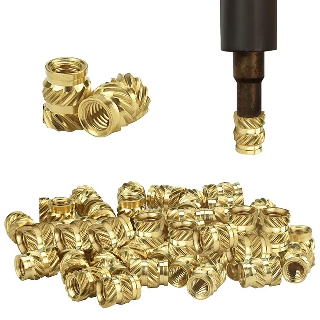 STCRERAG Set di 50 Inserti Filettati M3 Filettatura in Ottone Zigrinato...