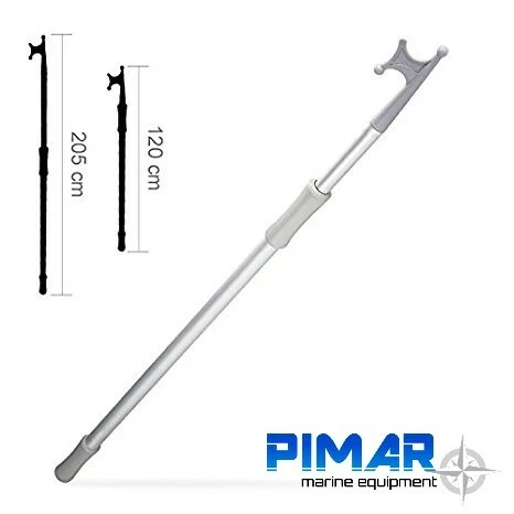 Mezzo Marinaio Telescopico BigShip | Alluminio Anodizzato | Lunghezza 120-200cm | Colore Blu - Foto 12