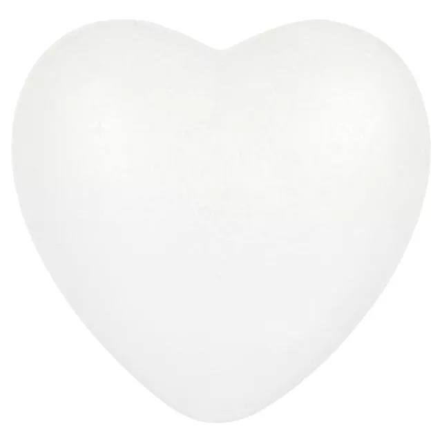 DIY Heart-Shaped Polystyrene Mold for Crafts and Weddings - 15cm White