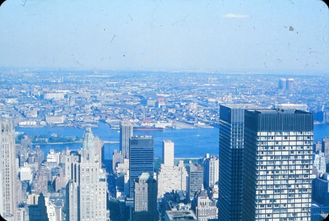ONYC Original Slide - 1960's New York City Downtown Aerial View  #95