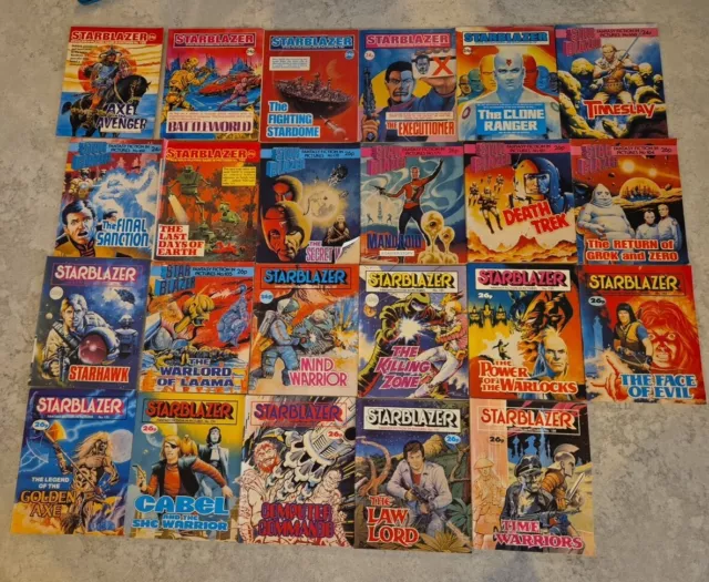 Starblazer Comics Job Lot Of 23 Issues 158 - 198 Sci-Fi