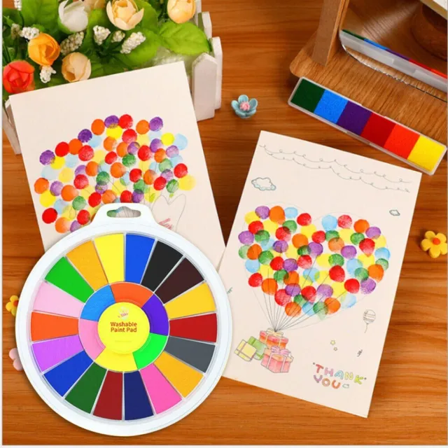 SET PITTURA DITA fai da te per bambini colori vivaci materiali