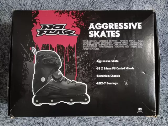 No Fear Aggressive Schlittschuhe Herren schwarz Größe 9