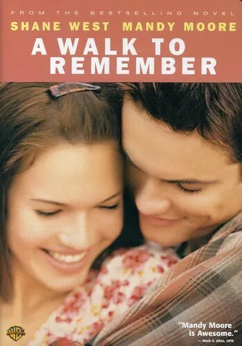 A Walk to Remember (DVD, 2002) Shane West Mandy Moore ~Very Good