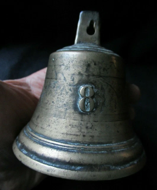 Ancienne Cloche De Cheval En Bronze Avec Aigle - Objet D'art Populaire - Occasion