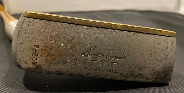 Rareté : Putter Vintage Ben Hogan Macdougall P-107 En Laiton - Manche Acier - Droitier