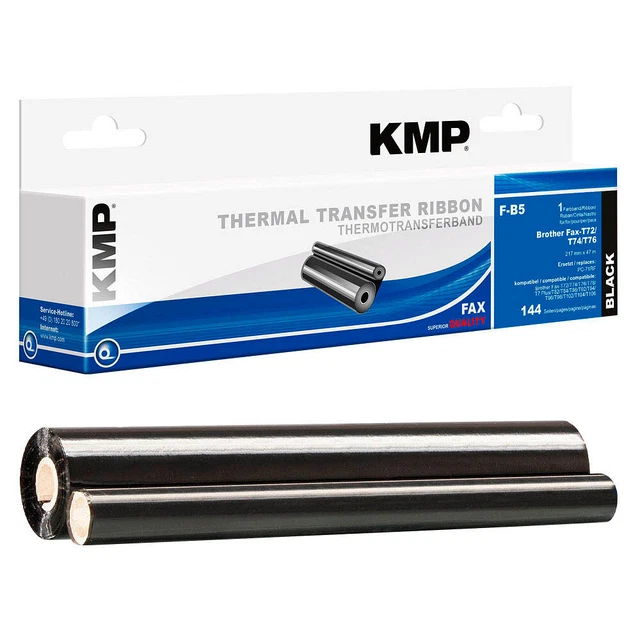 KMP F-B5 schwarz Thermo-Druckfolie kompatibel zu brother PC-70/PC-71RF, 1...