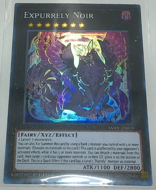 YUGIOH! Expurrely Noir AMDE-EN018 1st ED SUPER RARE MINT SEALED!