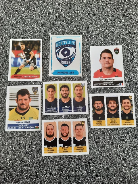7 vignettes Panini Rugby 2016/2017